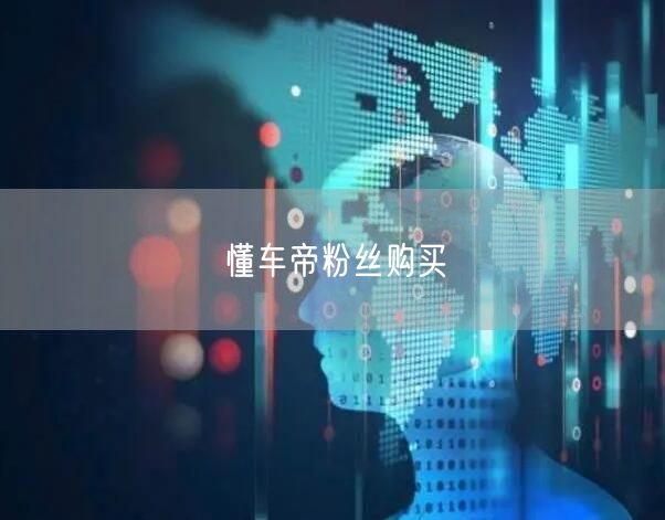 懂车帝粉丝购买