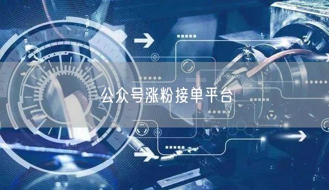 公众号涨粉接单平台