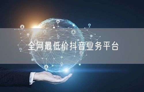 全网最低价抖音业务平台