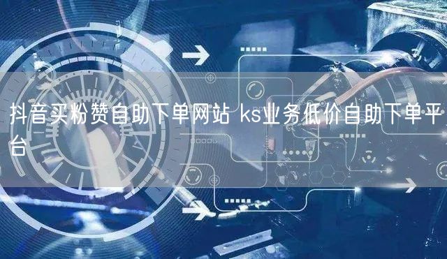 抖音买粉赞自助下单网站 ks业务低价自助下单平台