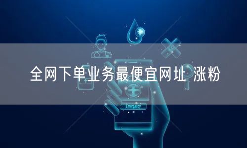 全网下单业务最便宜网址 涨粉