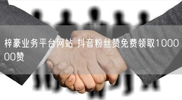 梓豪业务平台网站 抖音粉丝赞免费领取100000赞