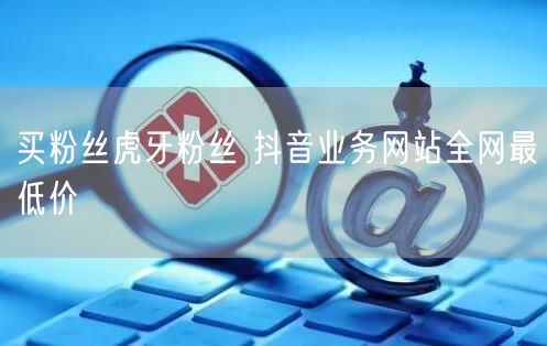 买粉丝虎牙粉丝 抖音业务网站全网最低价